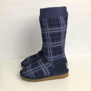 UGG Australia Tartan Plaid Jester Knit Sweater Boot